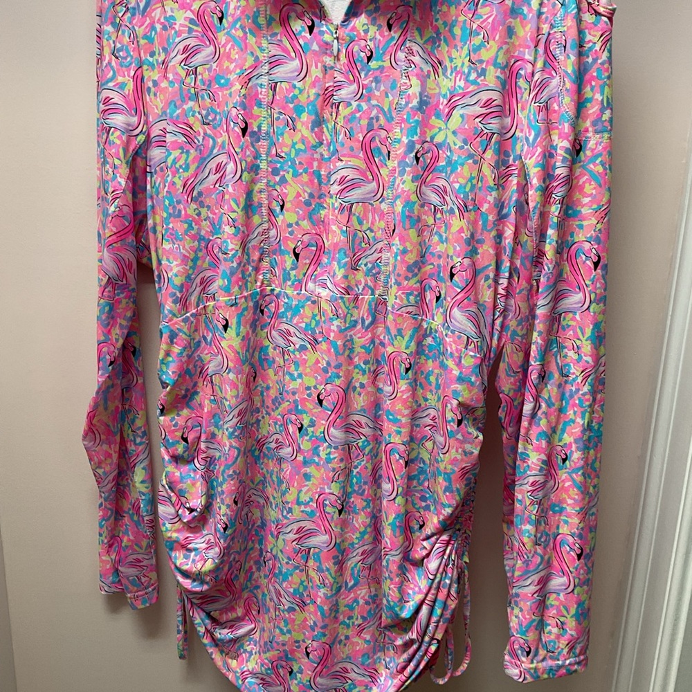 Lulu-B’s Flamingo Print Woman’s Top